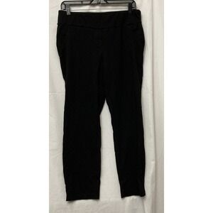 Soho Apparel‎ Women's Black Pull-On Stretch Pants w/Back Pockets - SZ L